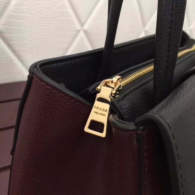 Prada Calf leather bag 13709 Burgundy