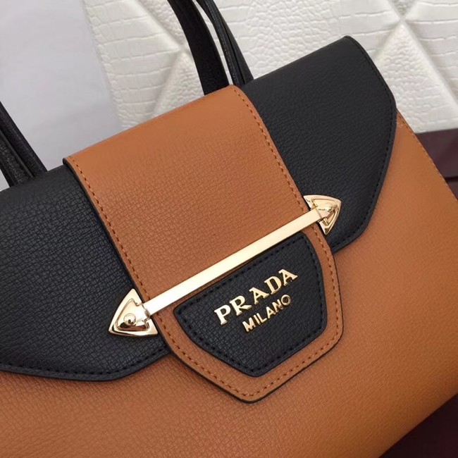 Prada Calf leather bag 13709 brown