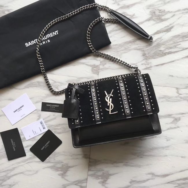 SAINT LAURENT leather shoulder bag Y550286 black