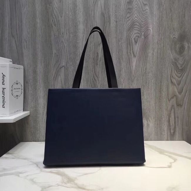 VALENTINO Rockstud grained leather shopper bag V2052 dark blue