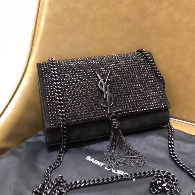 SAINT LAURENT leather shoulder bag Y552024 black