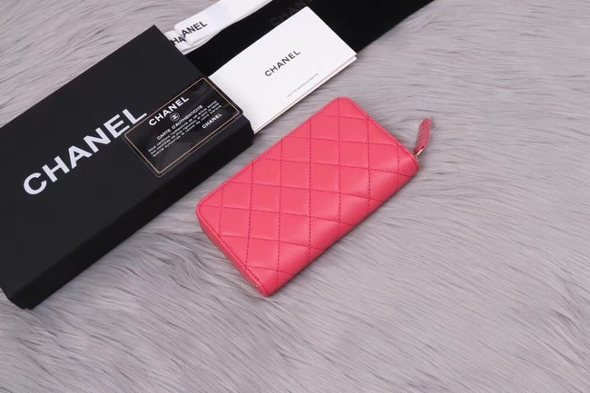 Chanel Lambskin & Gold-Tone Metal A81611 pink