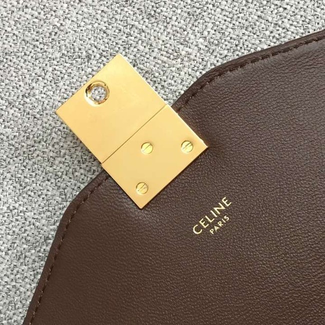 CELINE MEDIUM C BAG IN BICOLOUR QUILTED CALFSKIN CL87253 Khaki