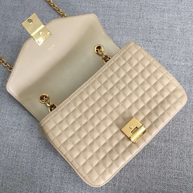 CELINE MEDIUM C BAG IN BICOLOUR QUILTED CALFSKIN CL87253 cream