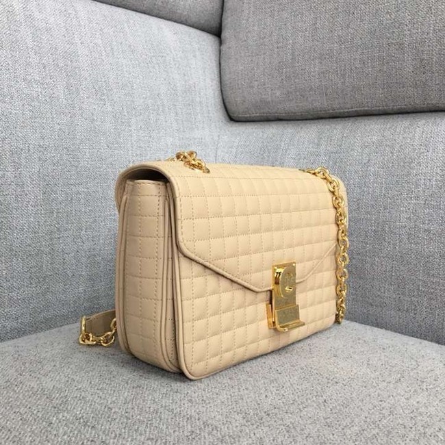 CELINE MEDIUM C BAG IN BICOLOUR QUILTED CALFSKIN CL87253 cream