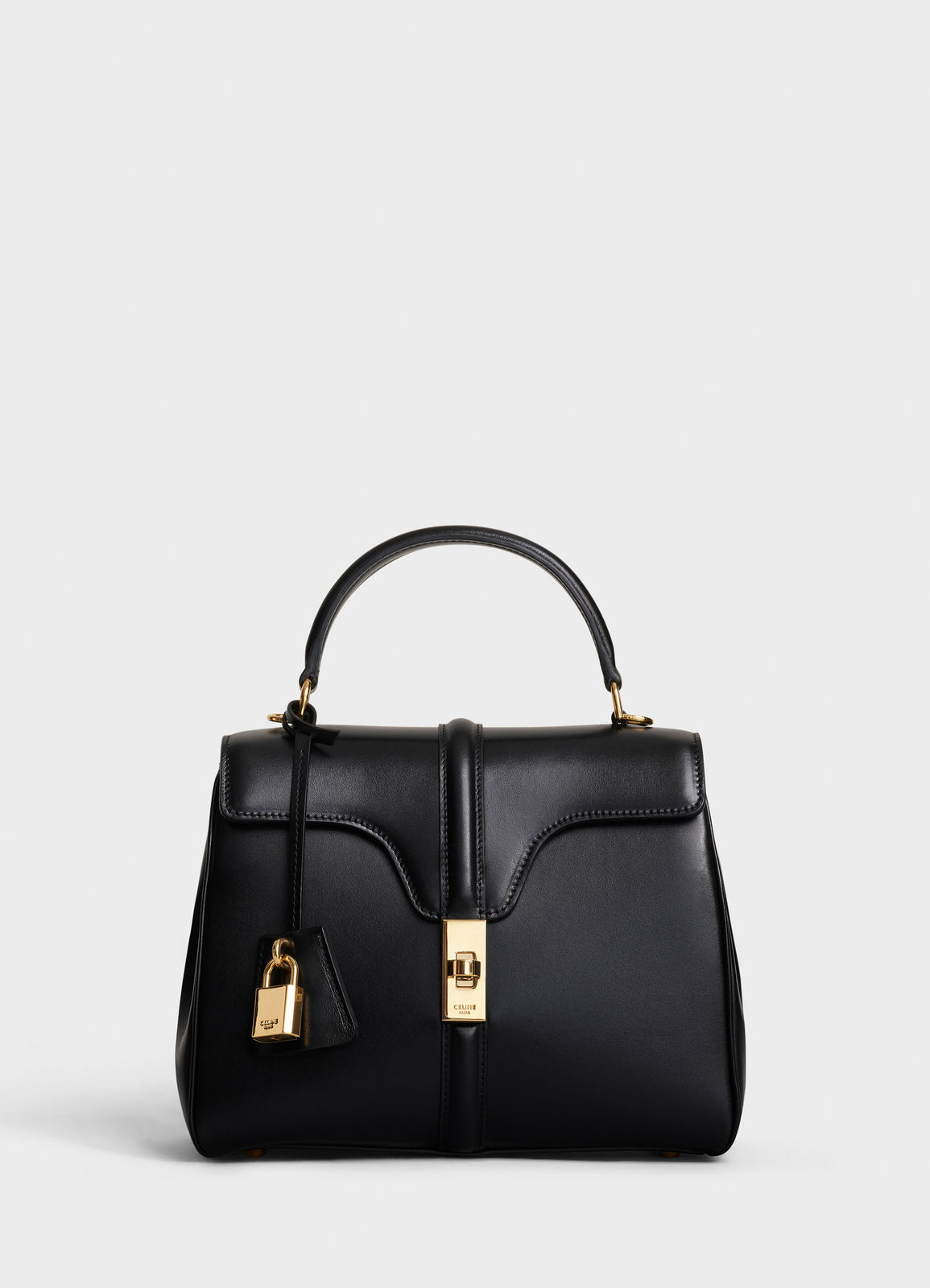 CELINE SMALL 16 BAG IN SATINATED CALFSKIN A188003 black