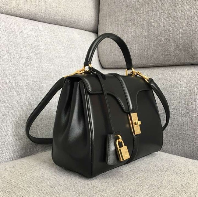 CELINE SMALL 16 BAG IN SATINATED CALFSKIN A188003 black