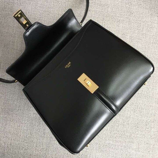 CELINE SMALL 16 BAG IN SATINATED CALFSKIN A188003 black