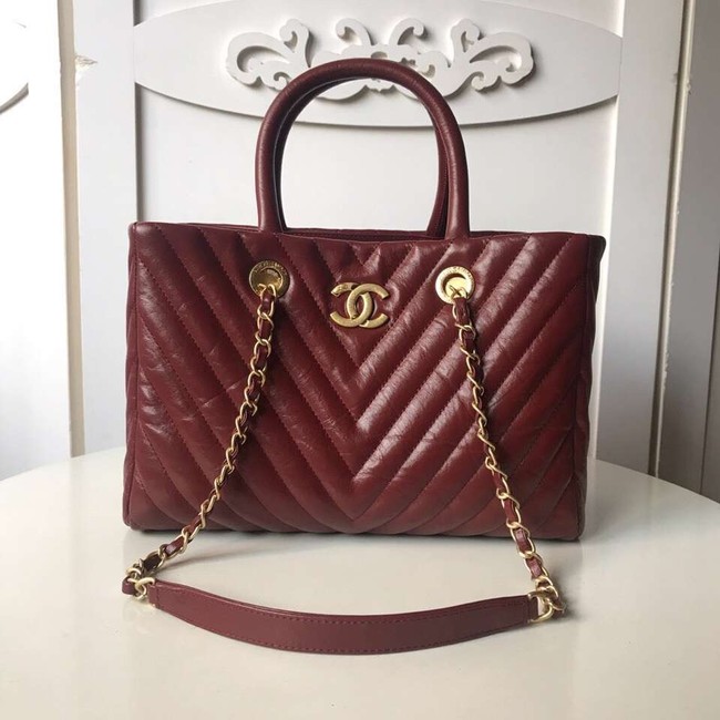 Chanel Original large shopping bag A57974 Burgundy