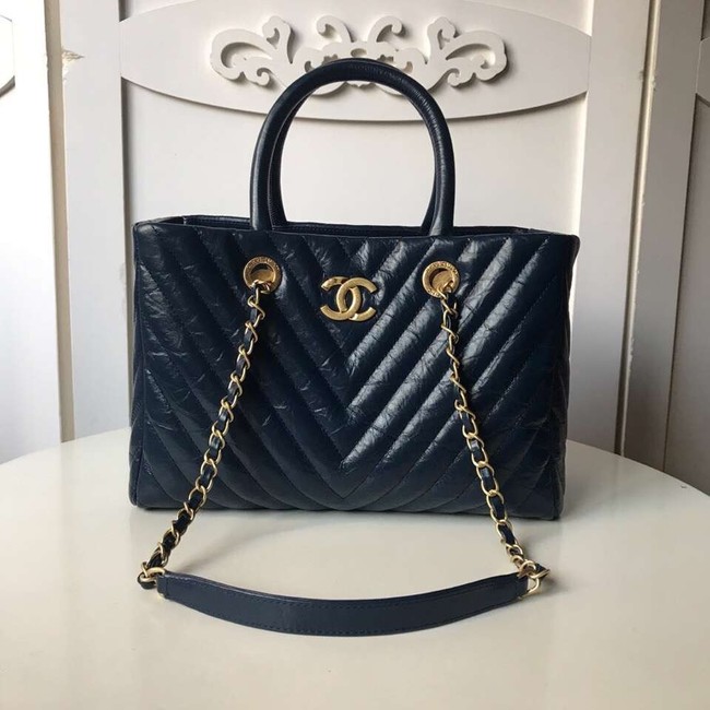 Chanel Original large shopping bag A57974 dark blue