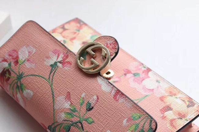 Gucci GG top quality canvas shoulder clutch purse 409340 pink