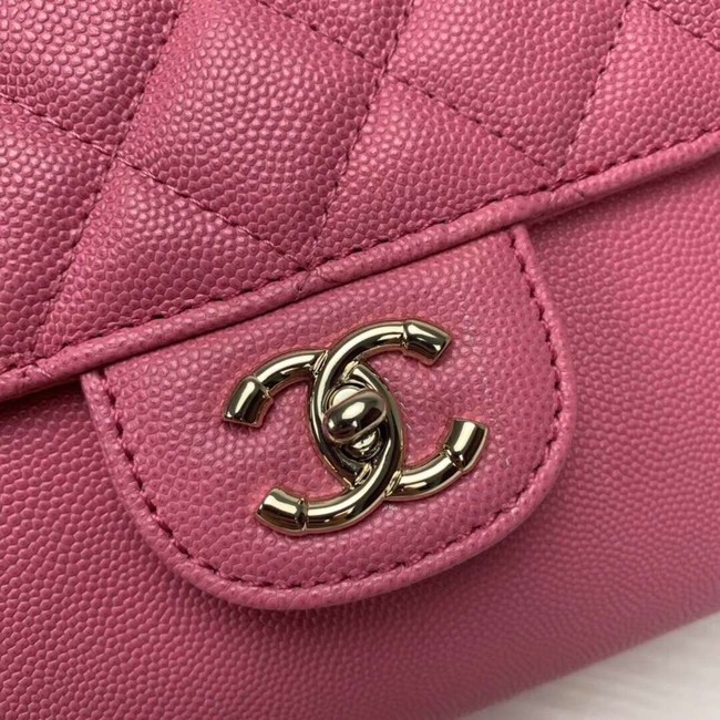 Chanel Grained Calfskin & Gold-Tone Metal backpack AS0004 rose