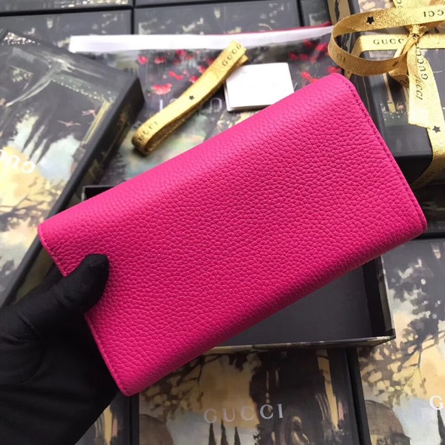 Gucci GG Marmont leather chain wallet 546585 rose