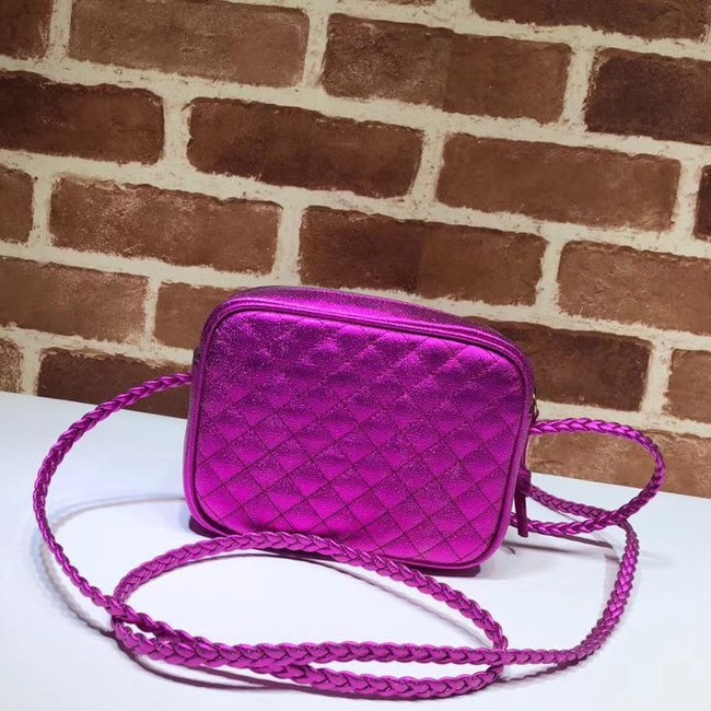 Gucci Mini laminated leather bag 534950 Fuchsia