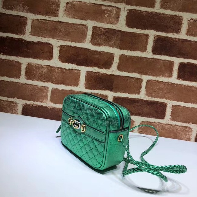 Gucci Mini laminated leather bag 534950 green