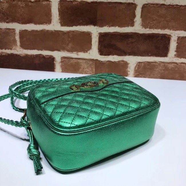 Gucci Mini laminated leather bag 534950 green