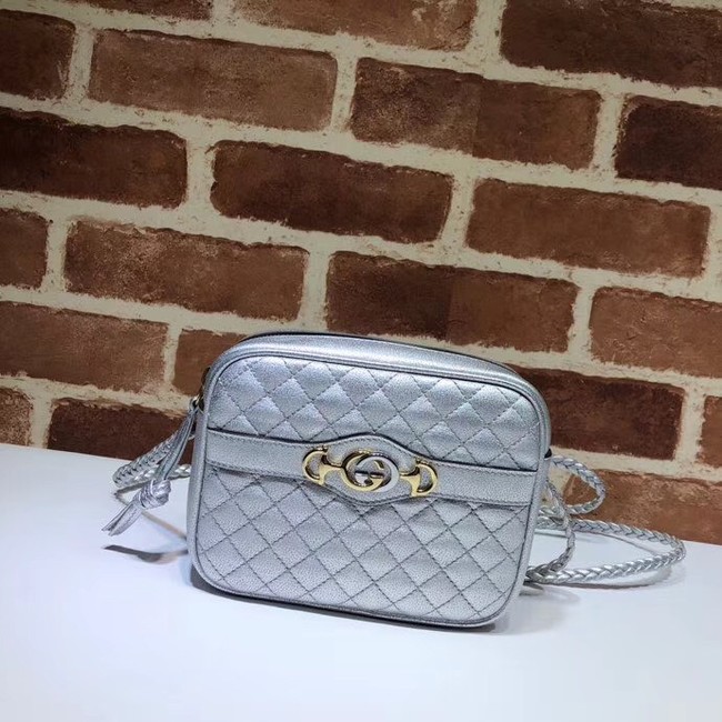 Gucci Mini laminated leather bag 534950 silver