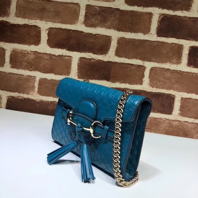 Gucci Mini leather bag 449636 blue