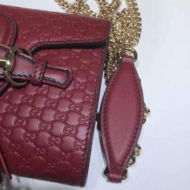 Gucci Mini leather bag 449636 red