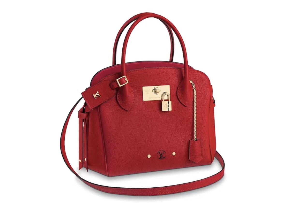 Louis Vuitton Veau Nuage Leather Milla MM M51685 red