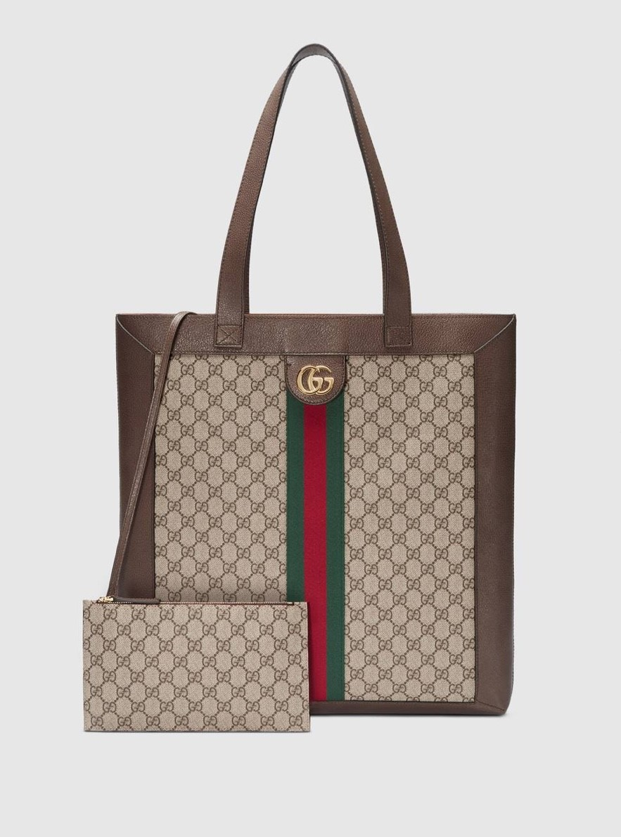 Gucci Ophidia Soft GG Supreme Large Tote Bag GG5689 Brown