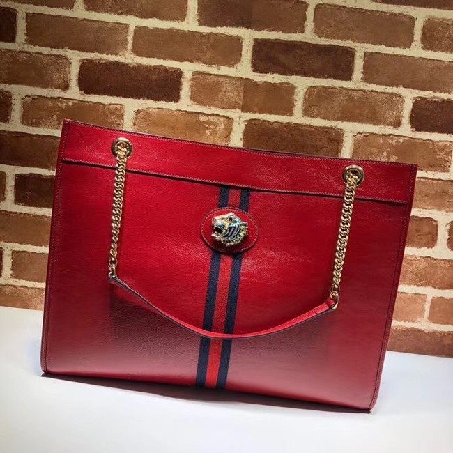 Gucci Rajah large tote 537219 red