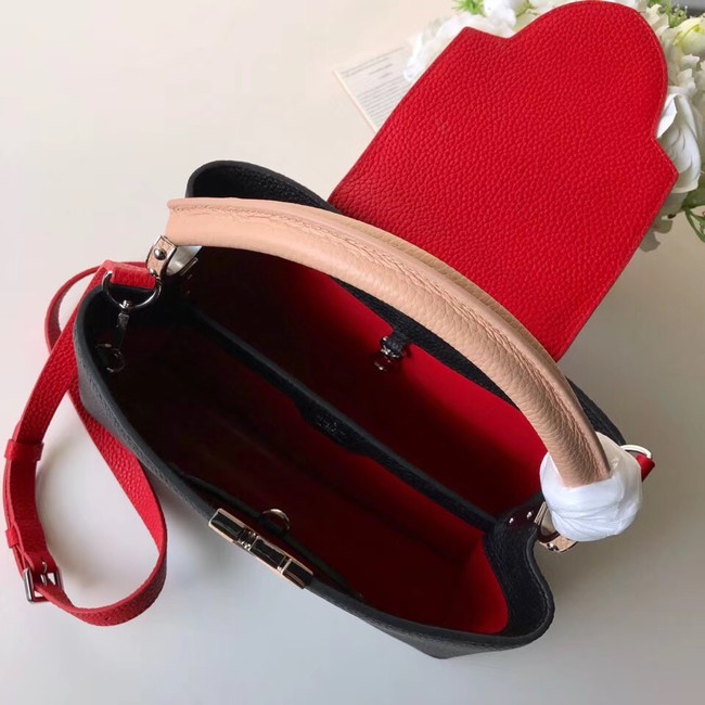 Louis Vuitton CAPUCINES PM M51814 black&pink&red