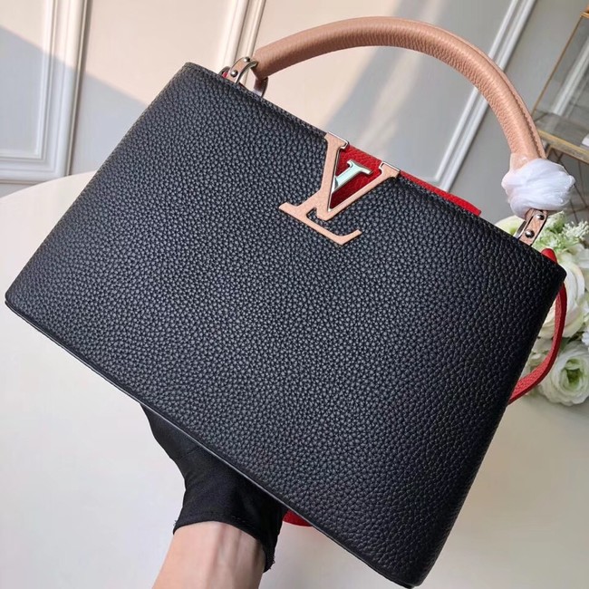 Louis Vuitton CAPUCINES PM M51814 black&pink&red