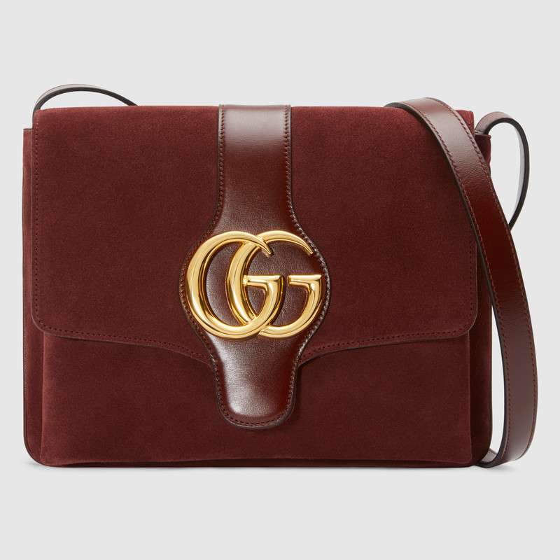 Gucci Arli medium shoulder bag 550126 Bordeaux suede