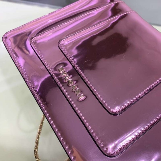 BVLGARI Serpenti Forever metallic-leather shoulder bag 34559 purple