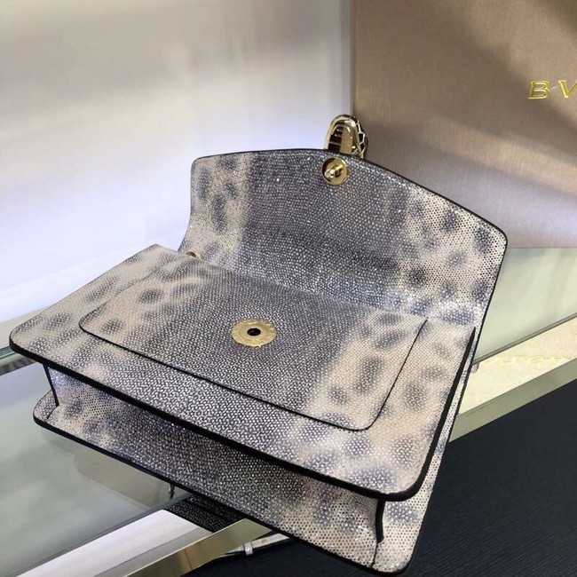 Bulgari metallic-leather shoulder bag 39174 grey