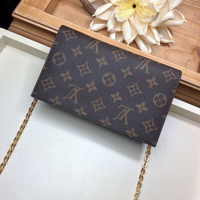 Louis Vuitton Monogram Canvas FLORE Chain Wallet M67404 black