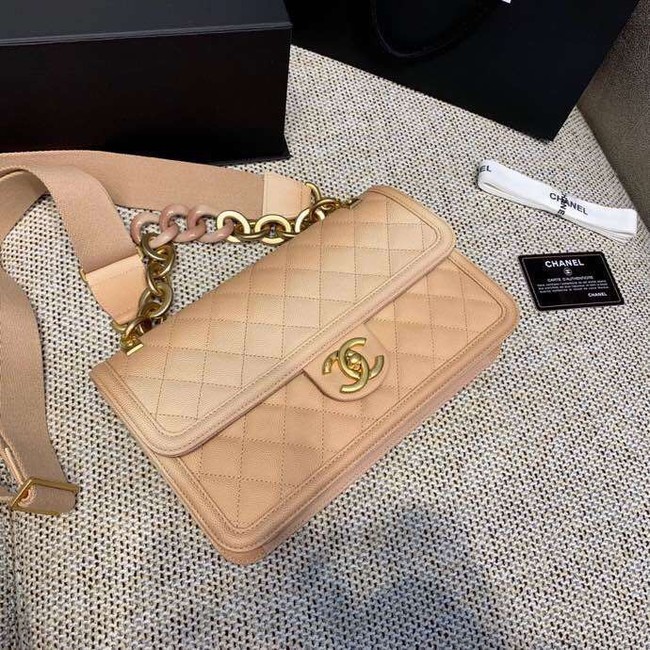 Chanel flap bag AS0062 apricot