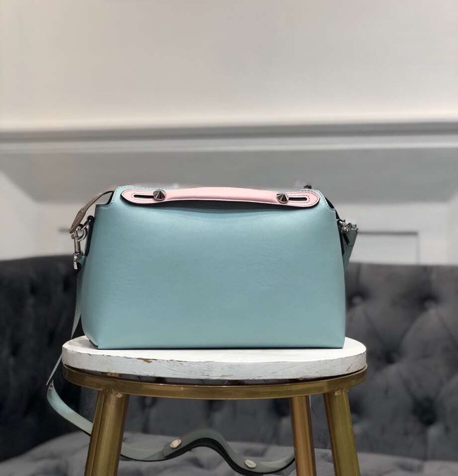 FENDI BY THE WAY REGULAR Small multicoloured leather Boston bag 8BL1245 green&pink