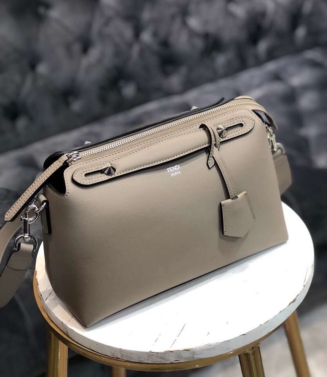 FENDI BY THE WAY REGULAR Small multicoloured leather Boston bag 8BL1245 grey