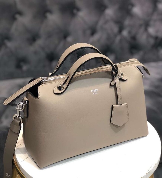 FENDI BY THE WAY REGULAR Small multicoloured leather Boston bag 8BL1245 grey