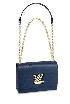 Louis vuitton original epi leather TWIST MM M52870 blue