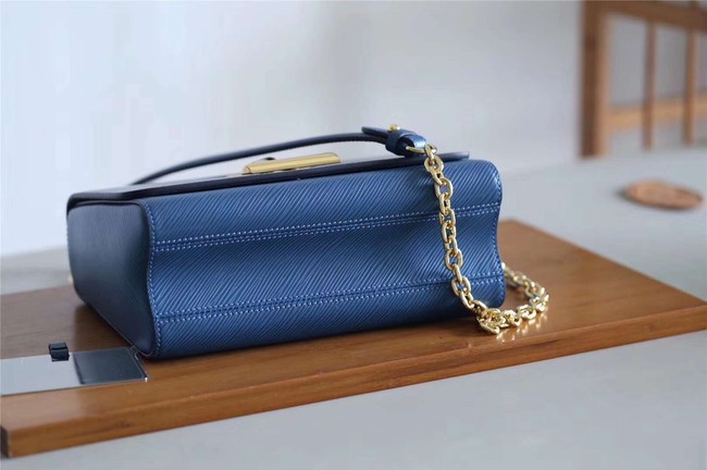 Louis vuitton original epi leather TWIST MM M52870 blue