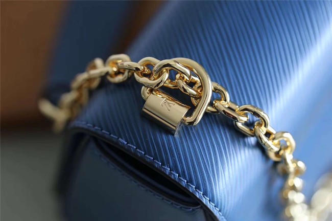 Louis vuitton original epi leather TWIST MM M52870 blue