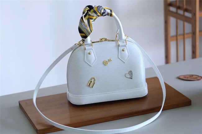 Louis vuitton original ALMA BB M52884 white