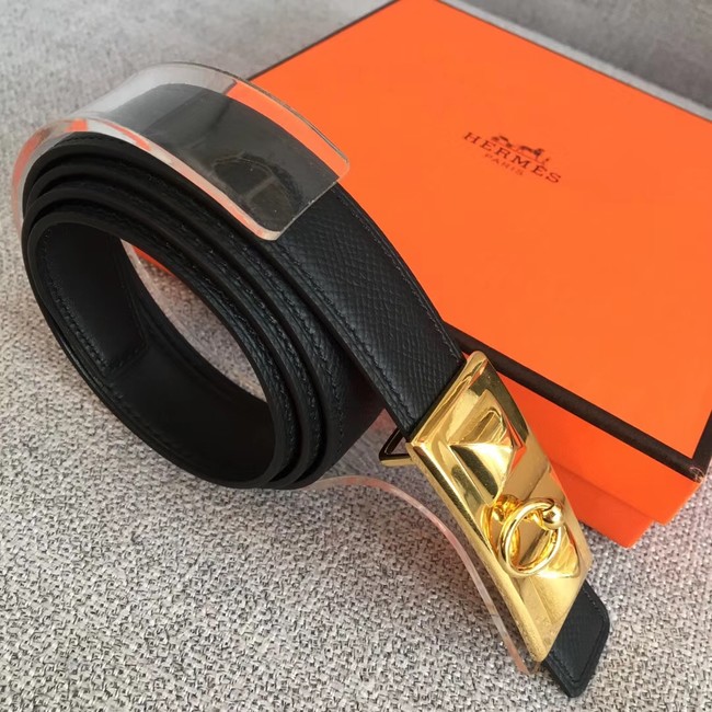 Hermes Collier de Chien belt buckle & Reversible leather strap 24 mm H0521 black