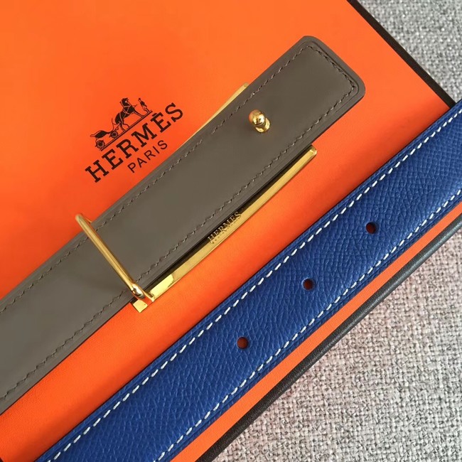 Hermes Collier de Chien belt buckle & Reversible leather strap 24 mm H0521 blue