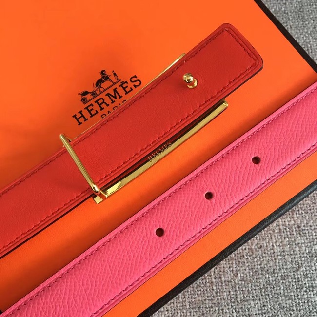 Hermes Collier de Chien belt buckle & Reversible leather strap 24 mm H0521 rose