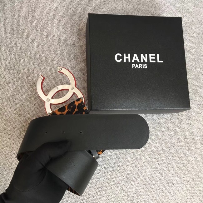 Chanel Wide leather belt with 53 mm CC4265 red