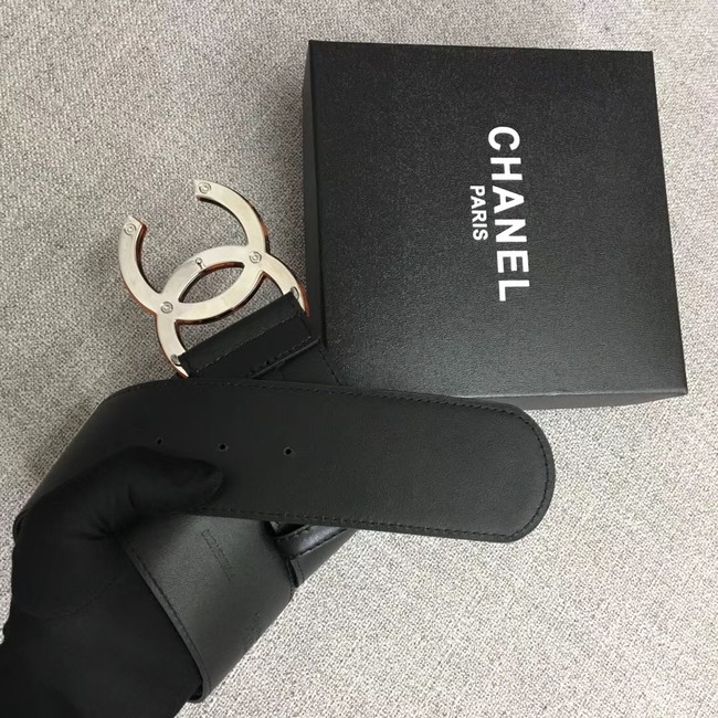 Chanel Wide leather belt with 53 mm CC4266 black