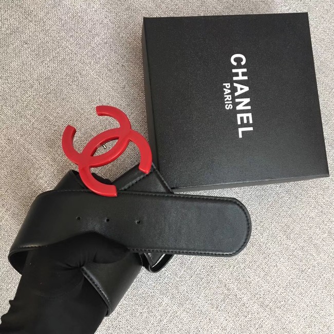 Chanel Wide leather belt with 53 mm CC4267 black