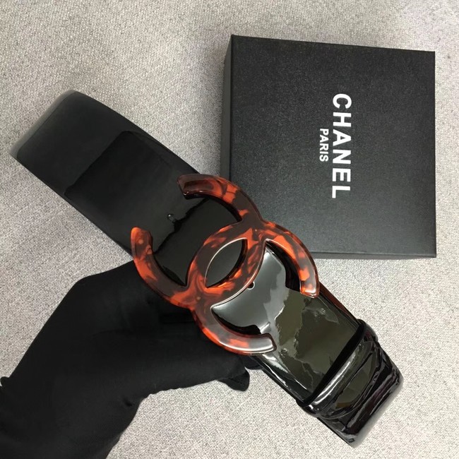 Chanel Wide leather belt with 53 mm CC4270 black