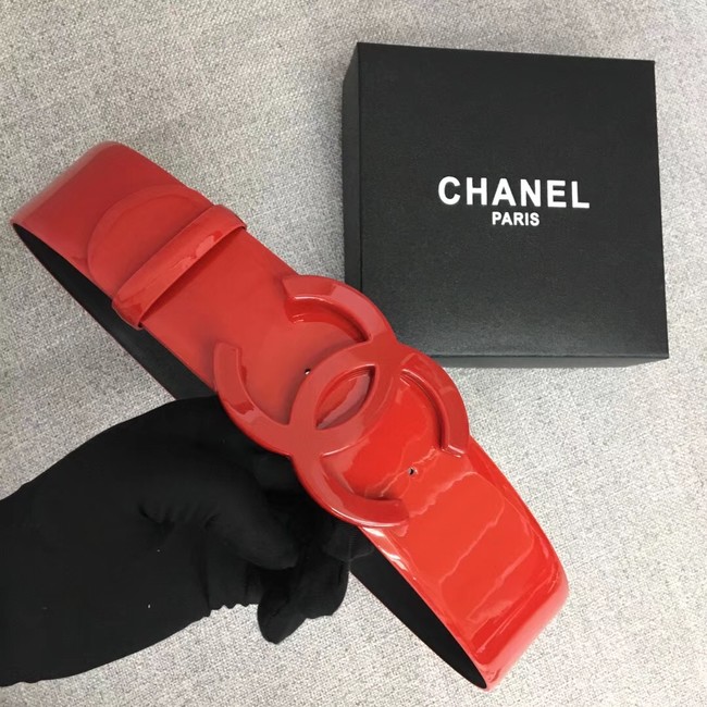 Chanel Wide leather belt with 53 mm CC4271 red