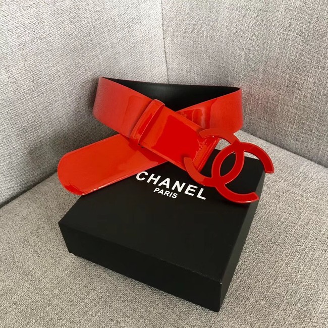 Chanel Wide leather belt with 53 mm CC4271 red