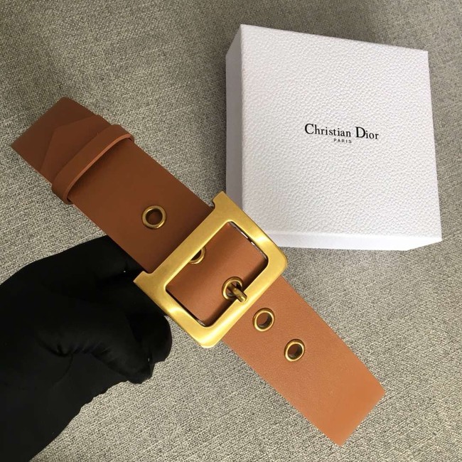 Dior Wide leather belt with 50 mm D4261 brown